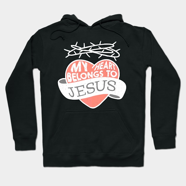 Heart Belongs to Jesus Lover Hoodie by Melaine GoddessArt